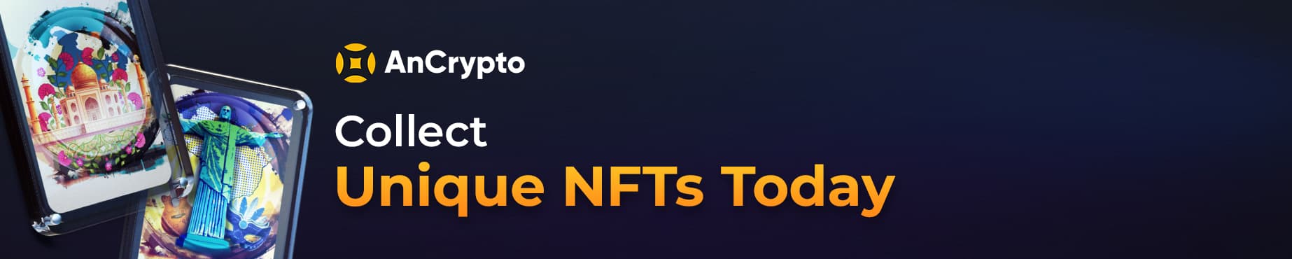 collect unique NFTs cta button