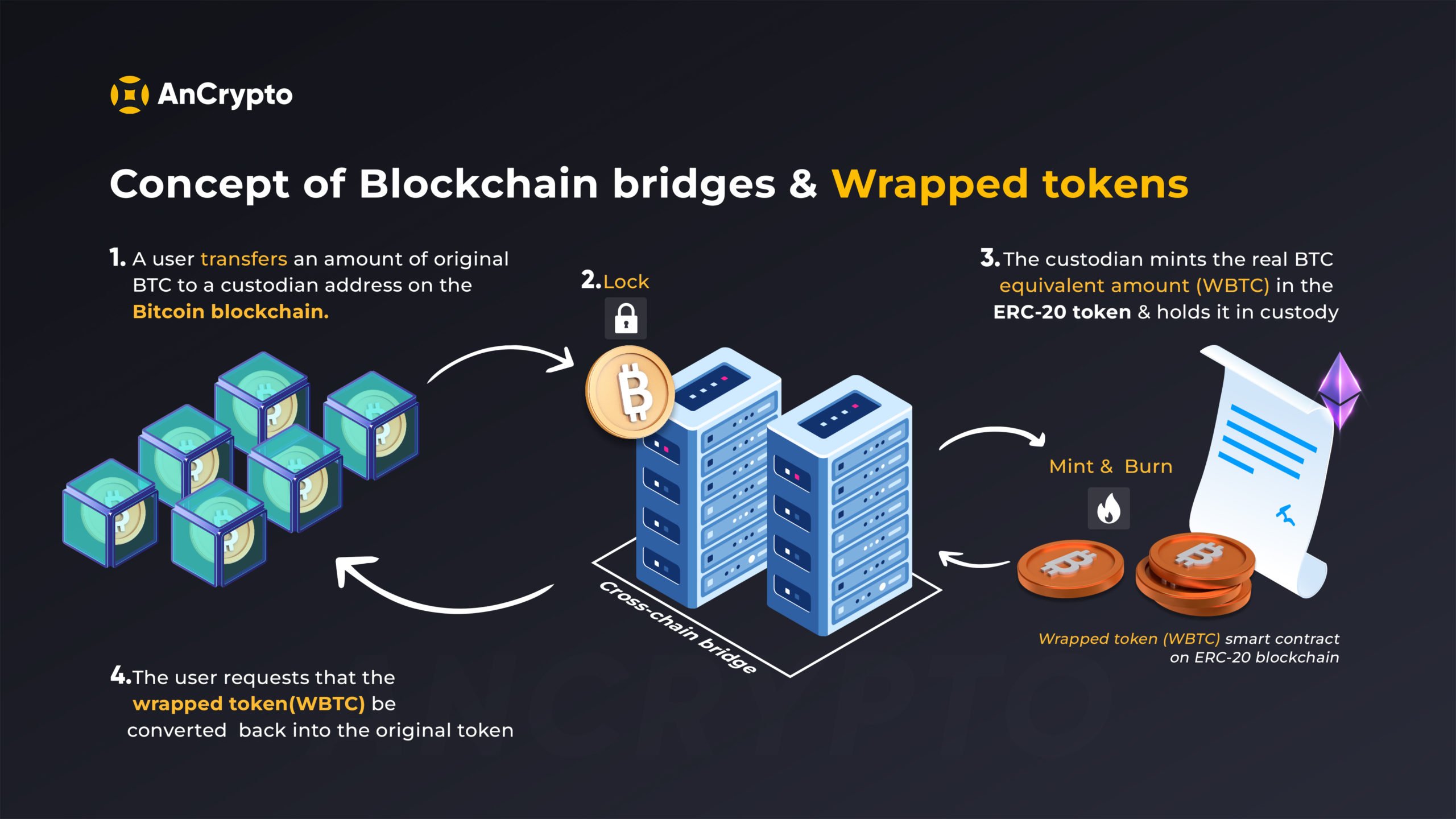 Concept of Blockchain Bridges and Warpped Tokens